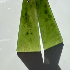 Real Jade pendant earrings